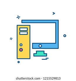Computer icon design vector