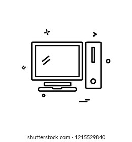 Computer icon design vector