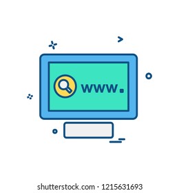Computer icon design vector