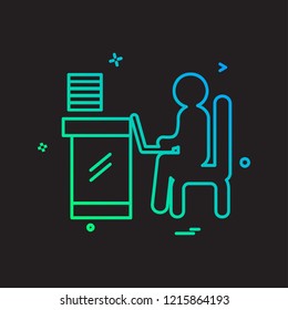 Computer icon design vector