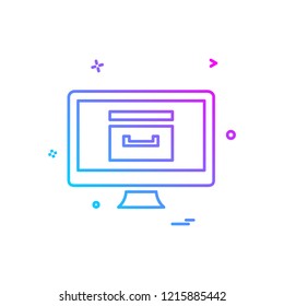 Computer icon design vector