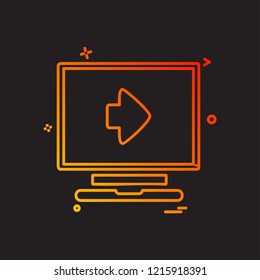 Computer icon design vector