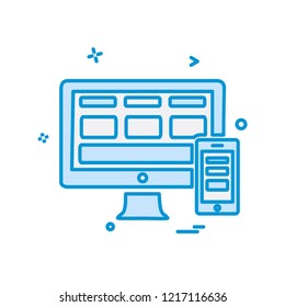 Computer icon design vector