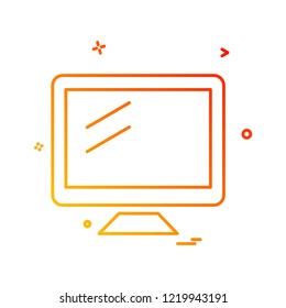 Computer icon design vector
