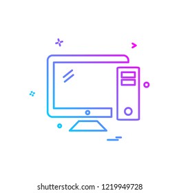 Computer icon design vector