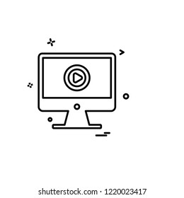 Computer icon design vector 