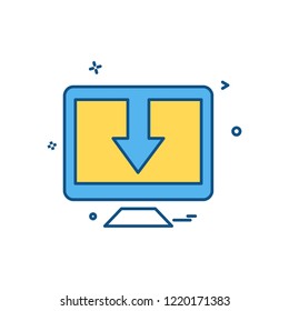 Computer icon design vector