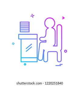 Computer icon design vector