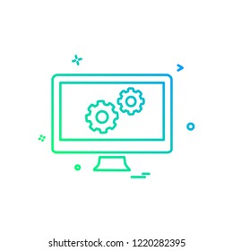 Computer icon design vector