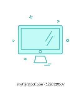 Computer icon design vector