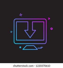 Computer icon design vector