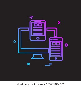 Computer icon design vector