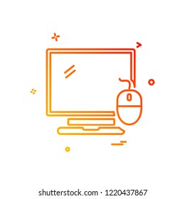 Computer icon design vector