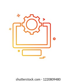 Computer icon design vector 