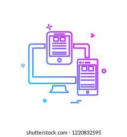 Computer icon design vector