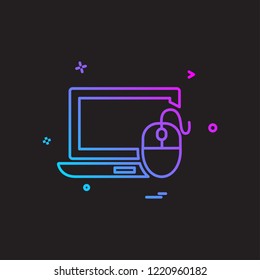 Computer icon design vector