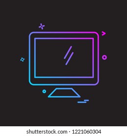 Computer icon design vector