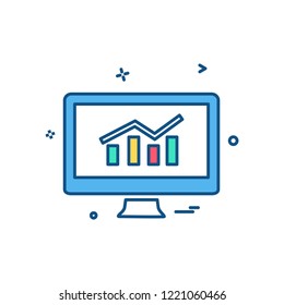 Computer icon design vector