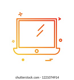Computer icon design vector