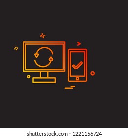 Computer icon design vector