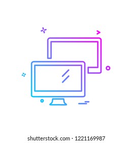 Computer icon design vector
