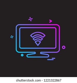 Computer icon design vector