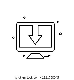Computer icon design vector