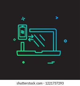 Computer icon design vector