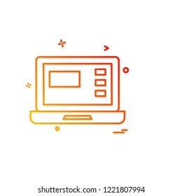 Computer icon design vector 