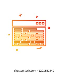 Computer icon design vector 