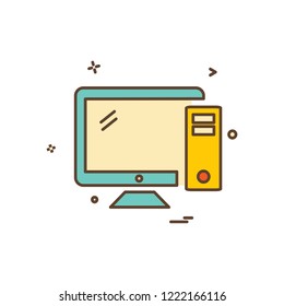 Computer icon design vector
