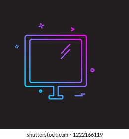 Computer icon design vector