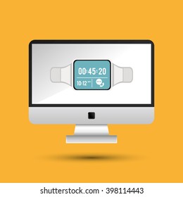 Computer icon design , vector illustration