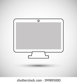 Computer icon design , vector illustration
