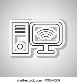 computer icon design, vector illustration
