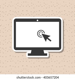 Computer icon design , vector illustration