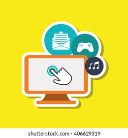 Computer icon design, vector illustration
