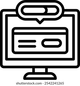 Computer Icon. Computer desktop icon