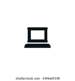Computer icon. Desktop screen sign
