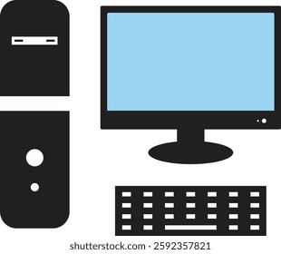 Computer icon for desktop vector