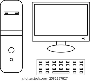 Computer icon for desktop vector