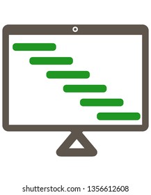 Computer icon detail trendy icon on white background for web graphic