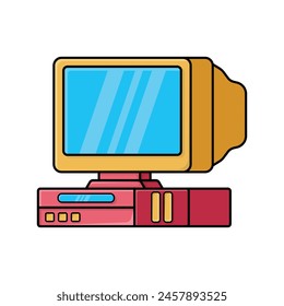 Computer icon. Device gadget technology and electronic theme. Isolated design. Vector illustration