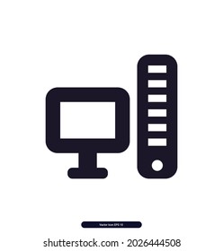 computer icon. Devices and Electronics related icons. Computers and mobile phones vector icons. 