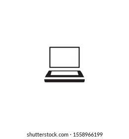 Computer icon. Display screen symbol. Logo design element