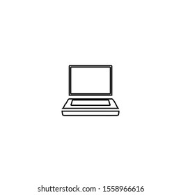 Computer icon. Display screen symbol. Logo design element
