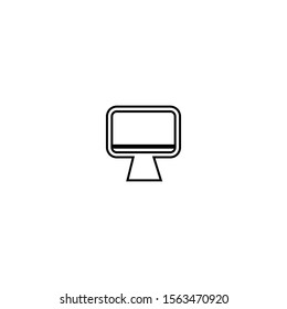 Computer icon. Display screen symbol. Logo design element