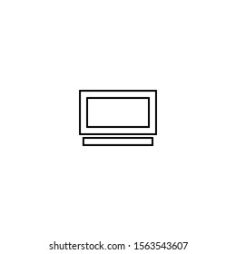 Computer icon. Display screen symbol. Logo design element