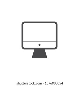 Computer icon. Display screen symbol. Logo design element