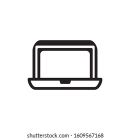 Computer icon. Display screen symbol. Logo design element